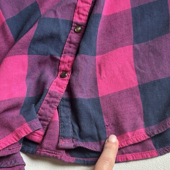 Maurices Womens Shirt Size 2 Pearl Snap Plaid Country Western Rodeo Fall - Picture 8 of 9